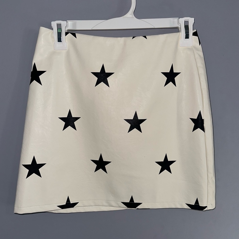 White Leather Skirt